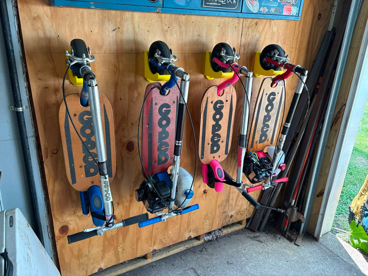 Go-Ped hard tire wall mount